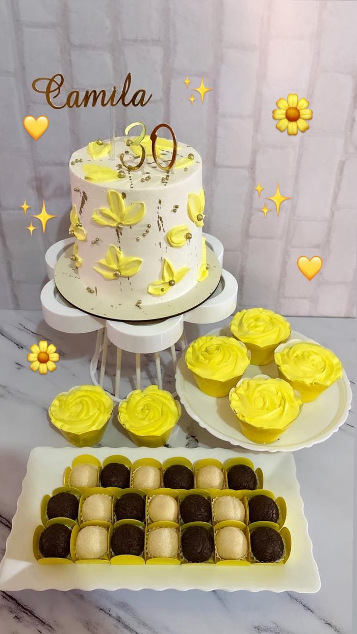 Bolo de 6 meses feito pela Bolos da Eti